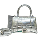 Balenciaga Sliver Hourglass XS Crocodile Embossed Bag - Jiaxyk